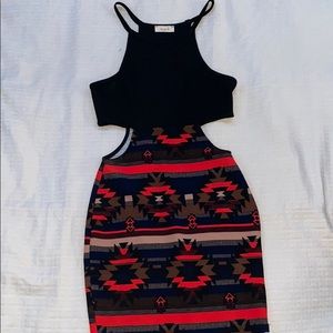 A cropped dress with spaghetti straps